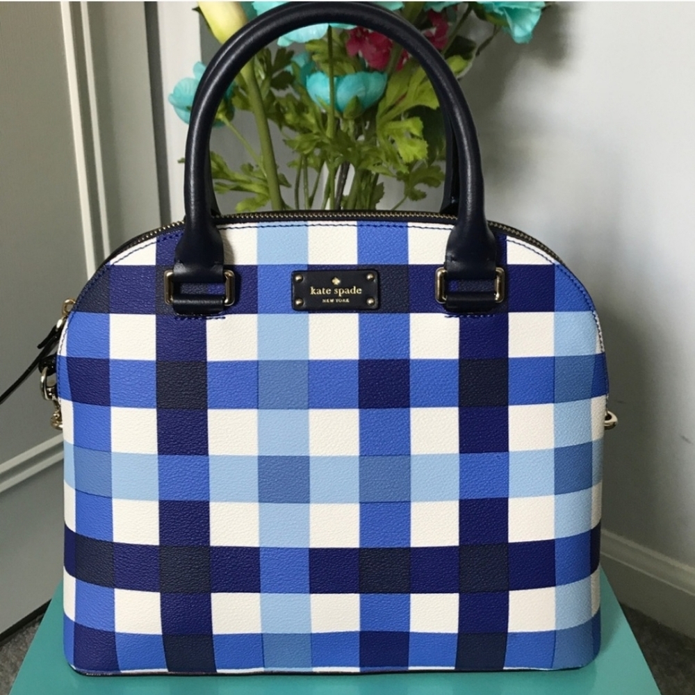 Kate Spade Carli Grove Street Satchel in Pacific Blue.